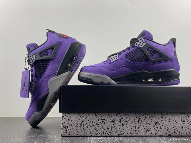 Travis Suede Jordan Purple Air 4 Scott x 1107